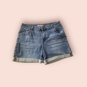 Blue Savvy SZ 17/33 Jean Shorts High-Rise Cuffed Stretch - Picture 1 of 1