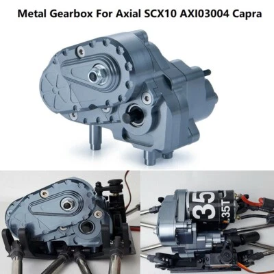 Metal Gearbox Transmission Box with Gear for 1/10 Axial SCX10 AXI03004 Capra RC - Image 1 of 4