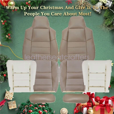 For 2002-2005 Ford Excursion XLT Front Leather Seat Cover / Foam Cushion - Tan Foto 1 de 4