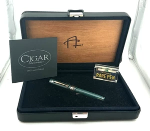 Bexley Cigar Aficionado Fountain Pen BLUE RIPPLE LE 708 14K Med NEW YEAR 1997 - Picture 1 of 13