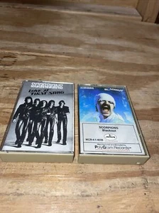 2 Scorpion Cassette tapes Love at First Sting & Blackout Fast Shipping - Imagen 1 de 16