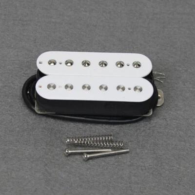 FLEOR Alnico 5 Humbucker Electric Guitar Pickup White Guitar Parts, Neck, 7-8K - image 1 of 4