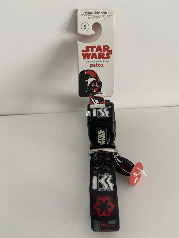 PETCO Star Wars Dark Side Awakens Medium Storm troopers Dog Collar w/tag muffler
