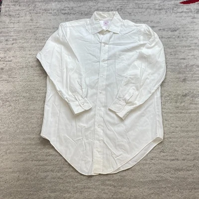 VTG Brooks Brothers Makers Oxford Button Shirt 15 - 3 White Outdoor Dress Formal - Image 1 of 4