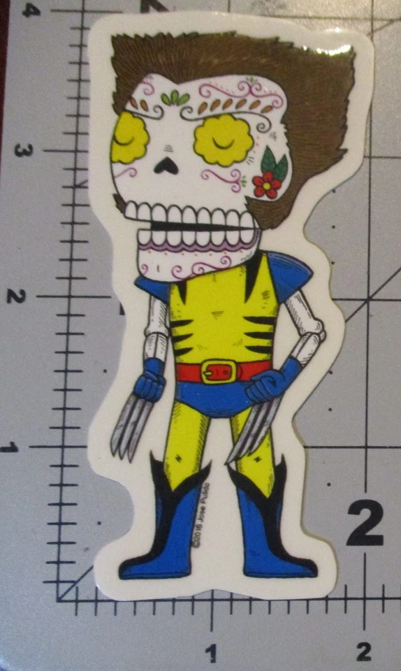WOLVERINE x-men LOGAN Marvel Arte Pegatina Impresión 2 X 4" DIA DE LOS muertos pulido Foto 1 de 1