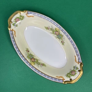 Cecil Servierschale mit floralen und goldenen Akzenten handbemalt Meito China Japan - Bild 1 von 12