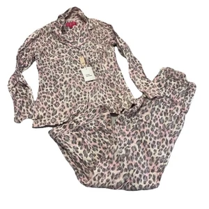 New Victoria's Secret Pajamas Women's XS Short Animal Print 2 Piece Cotton - Picture 1 of 5