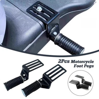 1Pair Universal Motorcycle Pedals Footrest Foot Pegs Scooters Electric Vehicles - Image 1 of 4