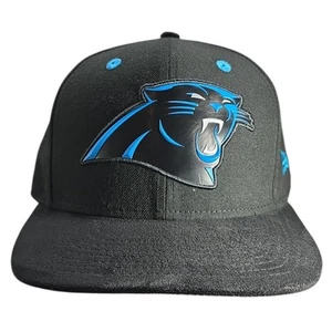 Carolina Panthers NFL Hat New Era 9FIFTY Snapback Black Blue Suede Bill Cap Mens - Picture 1 of 10