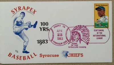 USA Syracuse CHIEFS Centennial Baseball International League Cover 1983-ZZIAA - Image 1 of 3