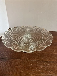 VTG 10" Clear Glass Pedestal Cake Stand Maison by Circleware Crystal - Picture 1 of 7