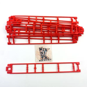 10 Micro Knex Track Red 8" Straight Pieces - K'nex Coaster Parts - Picture 1 of 2