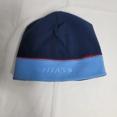Tennessee Titans Gorro Calavera Gorra Fútbol Reversible Logo Deletrear Sin Etiqueta Foto 1 de 3