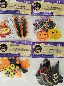 Pegatinas de fieltro de Halloween decoraciones murciélagos gatos sombreros búhos... Selecciona: Tema - Imagen 1 de 5