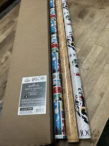 Lot of 3 Rolls Harry Potter Wizarding World Wrapping Paper Gift Wrap 60 Sq Ft - Picture 1 of 2