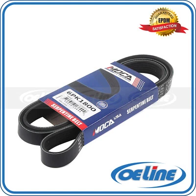 Cinturón Serpentine EPDM Fit Chevrolet Ford Jeep Oldsmobile Pontiac 6PK1800 Foto 1 de 4