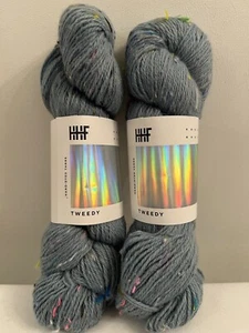 Hand Dyed Yarn Skeins Lot of 2 Multicolor Yarn Skein Lot Blue Purple Green - Picture 1 of 6