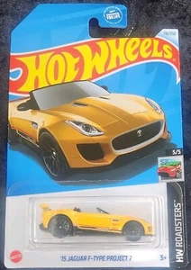 Hot Wheels '15 Jaguar F-Type Project 7 Gold 2024 116/250 HW Roadsters 5/5 - Picture 1 of 2