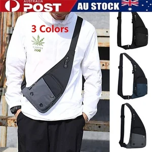 Men Small Chest Bag Pack Travel Sport Shoulder Sling Backpack Cross Body Outdoor - Picture 1 of 15