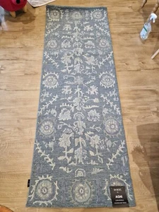 [480£] Agni EnBloc Läufer Teppich 100% Wolle Handarbeit in Indien 76x213cm [Neu mit Etikett] - Bild 1 von 4