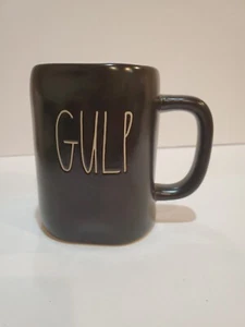 Rae Dunn Black Demitasse "GULP" Mug - Picture 1 of 3