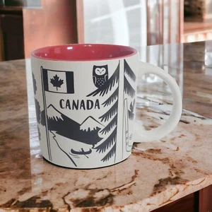 Indigo Canada Provinces of Canada Series 12 Oz Souvenir Mug Black White Red - Picture 1 of 7