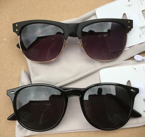 2 X F&F WOMENS Sunglasses UV400 Protection With Microfibre Cloth Pouch NEW FREEU - Picture 1 of 5