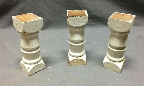 Antique Set of 3 Small Spindles 2x6 Shabby VTG Chic Porch Gingerbread 1414-20B Cover