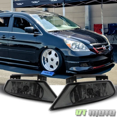 For Smoked 2005-2007 Honda Odyssey Bumper Fog Lights Lamps Left+Right 05 06 07 - Image 1 of 4