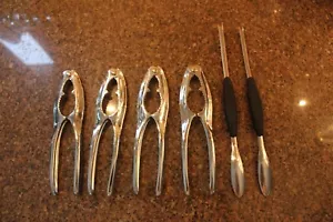 Seafood Tools Set Stainless Steel Crab Leg Crackers Lobster Utensils Crab Picks - Picture 1 of 4