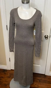 Elizabeth and James Gray Long Sleeve Wool Maxi Sweater Dress, Size S - Picture 1 of 6