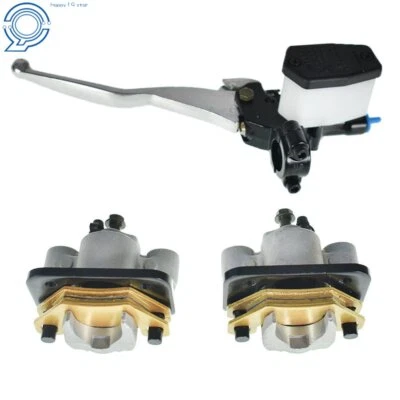 For Arctic Cat 250 300 400 500 Front Brake Calipers Pads + Brake Master Cylinder - Image 1 of 4