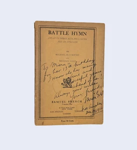 Battle Hymn A Play by Michael Blankfort and Michael Gold Signed 1939 RARE - Bild 1 von 6