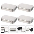  4 Pcs Jewelry Holder Metal Container Tinplate Storage Box Clamshell