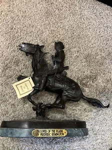 FREDERIC REMINGTON "TROOPER OF THE PLAINS" Bronze on marble base - Picture 1 of 11