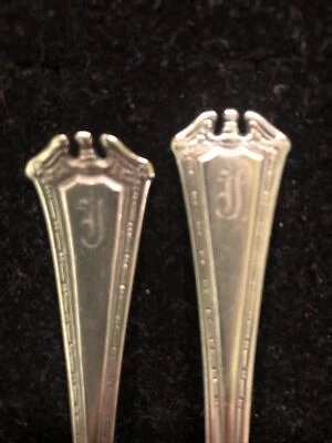 VTG 1914  Continental￼  Butter Knife, Fork, Rogers Bros Silver plate Monogrammed - Image 1 of 4