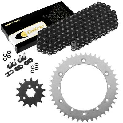Black O-Ring Drive Chain & Sprockets Kit for Yamaha It465 81 82 / It490 83 84 - Imagem 1 de 4