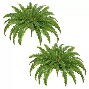 Ferns Artificial Plants 2 Pack Faux Ferns for Outdoor Planter Large Fake Fern... - Picture 1 of 6
