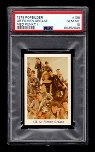 PSA 10 GREASE 1979 Card #136 JOHN TRAVOLTA & OLIVIA NEWTON JOHN HIGHEST GRADED 1 - Picture 1 of 2