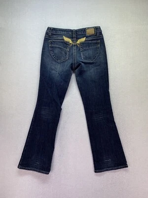 Женские темные вареные джинсы US Polo Assn с заниженной талией и вышитыми крыльями размер 9/10 - Изображение 1 из 4