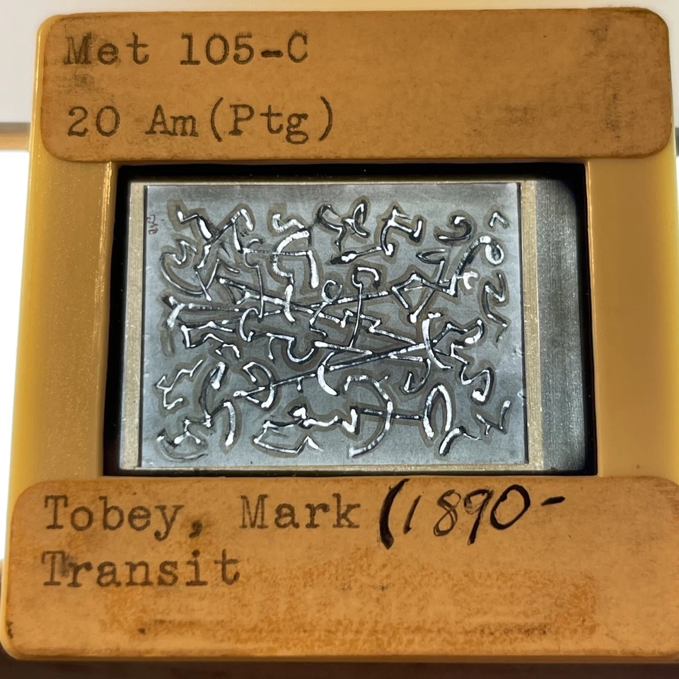 Diapositiva Mark Tobey "Tránsito" Expresionismo Abstracto 35mm Foto 1 de 3