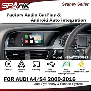 CP WIRELESS CARPLAY ANDROID AUTO MIRROR FOR AUDI SYMPHONY CONCERT A4/S4 2009-15 - Foto 1 di 1