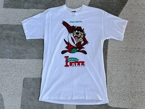T-shirt vintage anni 90 Taz Looney Tunes L Caro Babbo Natale voglio tutto diavolo della Tasmania - Foto 1 di 10
