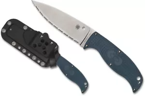 Cuchillos Spyderco Enuff 2 hojas fijas FB31SBL2K390 azul FRN y serrado K390 - Imagen 1 de 3