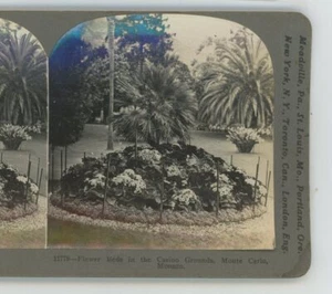 Casino Grounds Flower Beds Monte Carlo Monaco Keystone Stereoview - Picture 1 of 2