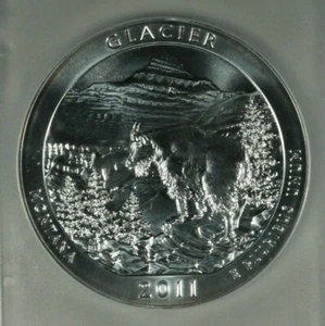 2011 ATB 5oz Glacier 25c. PCGS MS69DMPL F.S. - Picture 1 of 5