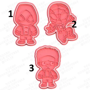 Spiderman Cute Cookie Cutter Embosser Stamp Fondant Set high Quality - Picture 1 of 1