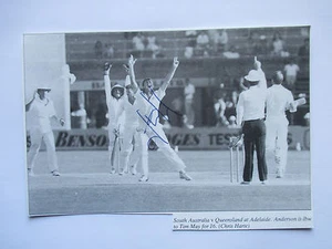 TIM MAY AUSTRALIA CRICKET GENUINE HAND SIGNED MAGAZINE PHOTOGRAPH - AFTAL COA - Imagen 1 de 2
