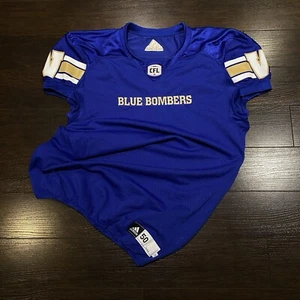Winnipeg Blue Bombers Pro Cut Player Issued Blank Jersey Size 50 Adidas Home - Picture 1 of 11
