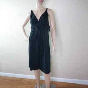Jantzen Womens Medium Black Crochet Floral Embellished Sleeveless Swim Dress NWT - Picture 1 of 10